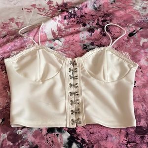 White corset top